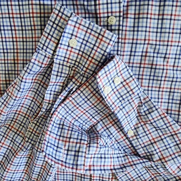 Lauren Ralph Lauren Shirt Mens Tall Fit Supima Cotton 17  36/37 Check Plaid - Picture 6 of 12